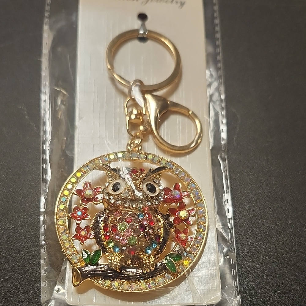Fashion Jewelry Multicolor Owl Key Holder